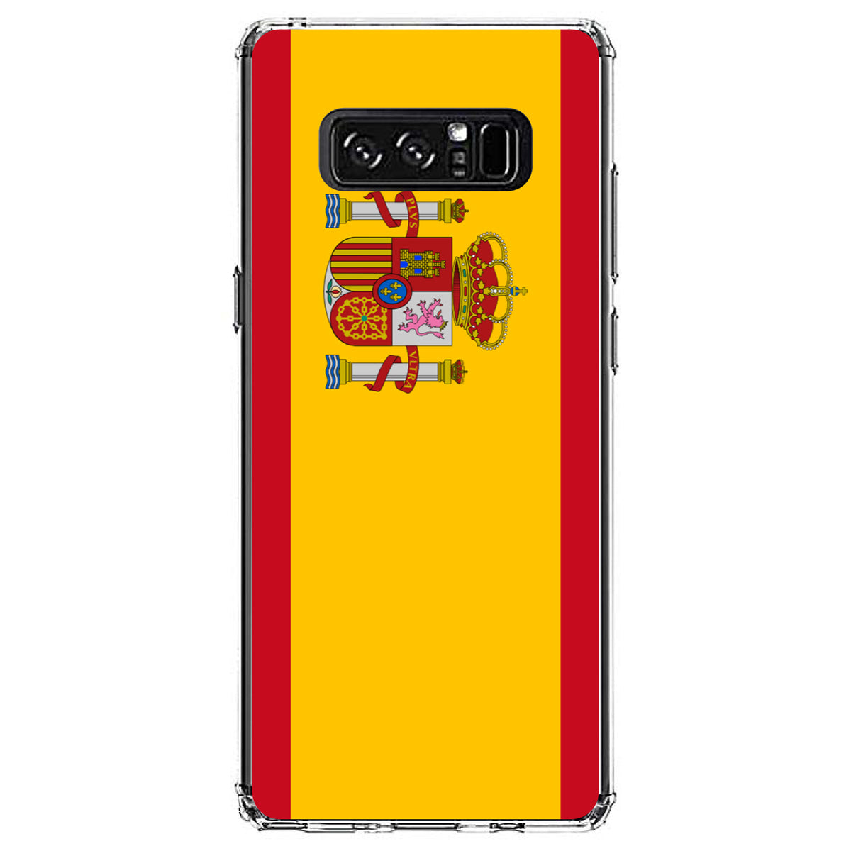 Spain Spanish Flag Red Yellow Clear Shockproof iPhone Case, view 12