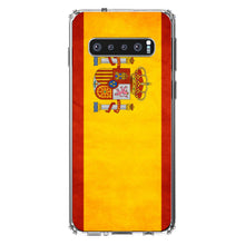 DistinctInk® Clear Shockproof Hybrid Case for Apple iPhone / Samsung Galaxy / Google Pixel - Spain Old Weathered Spanish Flag Red Yellow