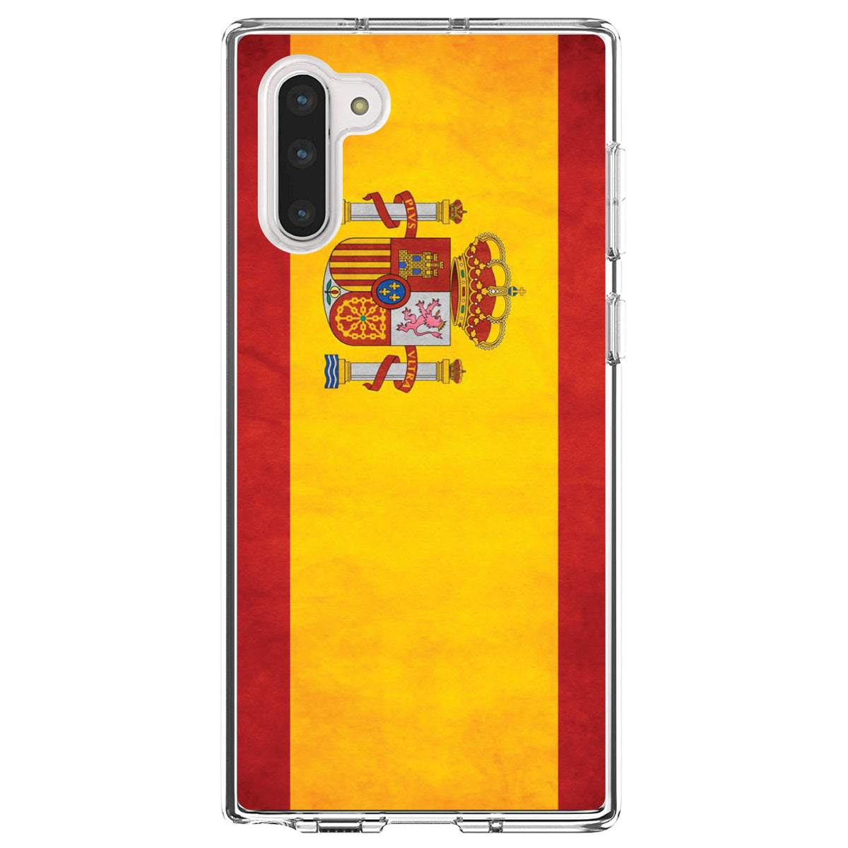 Spain Old Weathered Spanish Flag Red Yellow Clear Shockproof iPhone Case, view 9