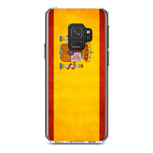 DistinctInk® Clear Shockproof Hybrid Case for Apple iPhone / Samsung Galaxy / Google Pixel - Spain Old Weathered Spanish Flag Red Yellow