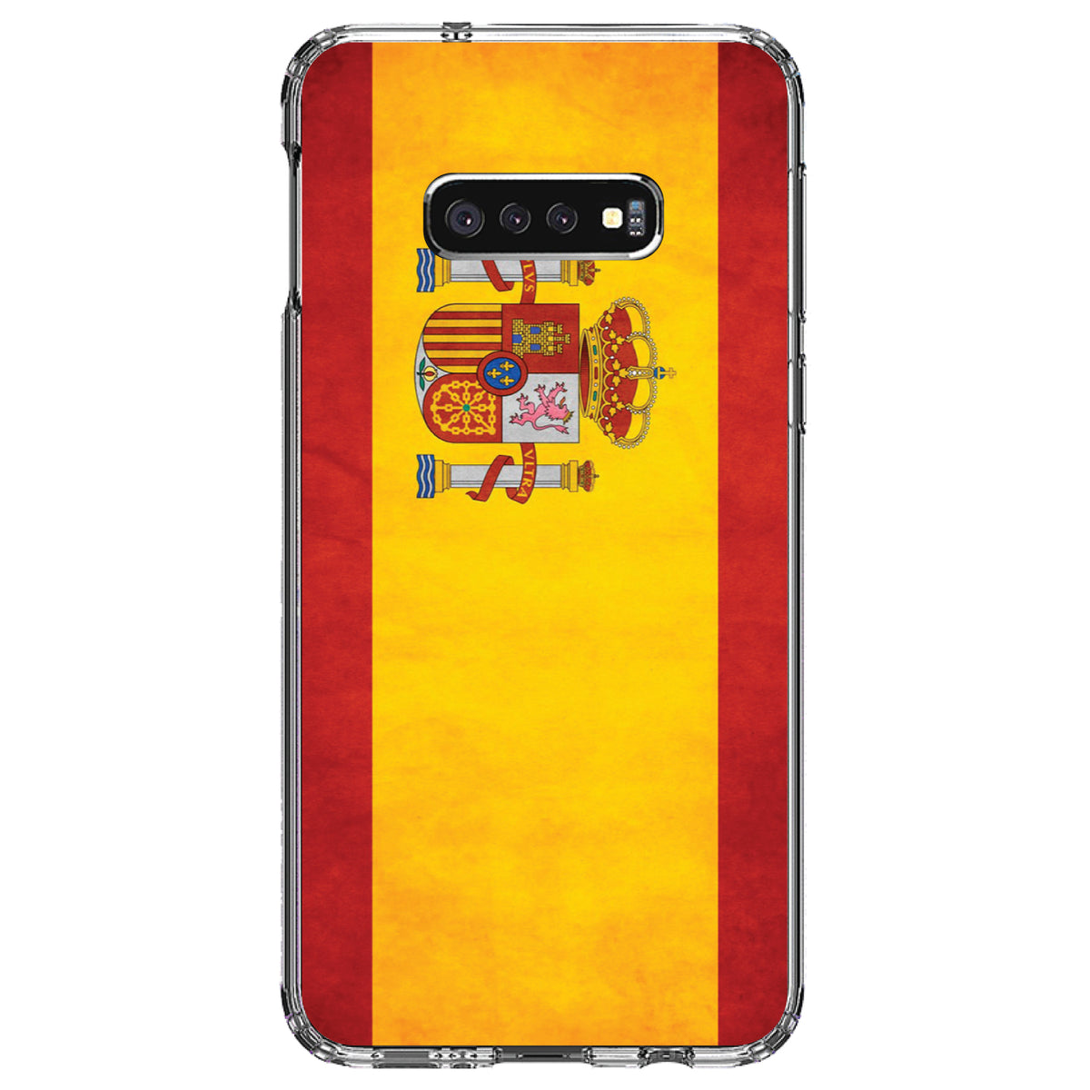Spain Old Weathered Spanish Flag Red Yellow Clear Shockproof iPhone Case, view 18