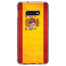 DistinctInk® Clear Shockproof Hybrid Case for Apple iPhone / Samsung Galaxy / Google Pixel - Spain Old Weathered Spanish Flag Red Yellow