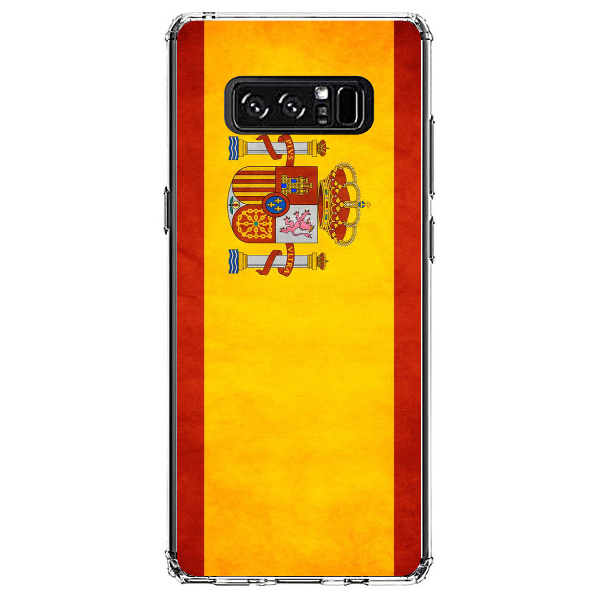 Spain Old Weathered Spanish Flag Red Yellow Clear Shockproof iPhone Case, view 12