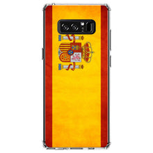 DistinctInk® Clear Shockproof Hybrid Case for Apple iPhone / Samsung Galaxy / Google Pixel - Spain Old Weathered Spanish Flag Red Yellow