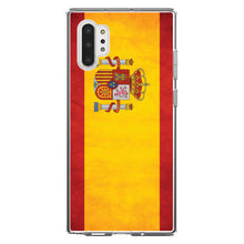 DistinctInk® Clear Shockproof Hybrid Case for Apple iPhone / Samsung Galaxy / Google Pixel - Spain Old Weathered Spanish Flag Red Yellow