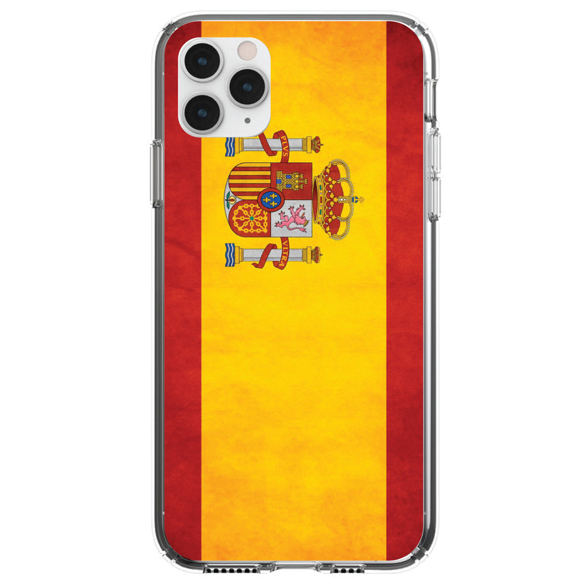 Spain Old Weathered Spanish Flag Red Yellow Clear Shockproof iPhone Case