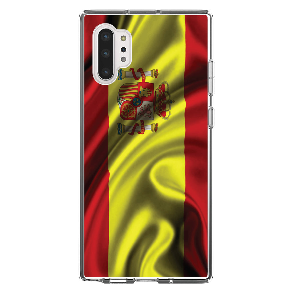 Spain Waving Spanish Flag Red Yellow Clear Shockproof iPhone Case, view 10