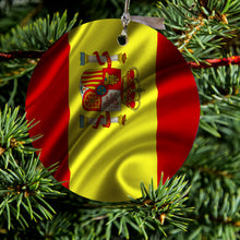 Spain Waving Spanish Flag Red Yellow Ceramic Ornament