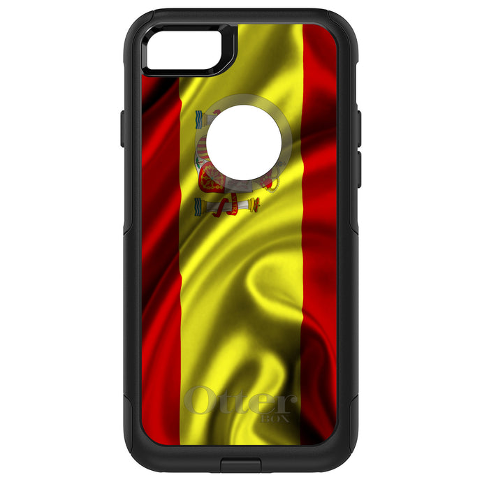 DistinctInk OtterBox Commuter Series Case for Apple iPhone or Samsung Galaxy - Spain Waving Spanish Flag