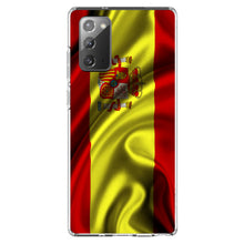 DistinctInk® Clear Shockproof Hybrid Case for Apple iPhone / Samsung Galaxy / Google Pixel - Spain Waving Spanish Flag Red Yellow