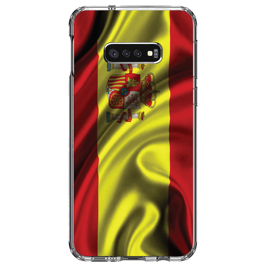 Spain Waving Spanish Flag Red Yellow Clear Shockproof iPhone Case, view 18