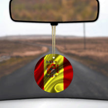 Spain Waving Spanish Flag Red Yellow Ceramic Ornament