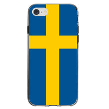 DistinctInk® Clear Shockproof Hybrid Case for Apple iPhone / Samsung Galaxy / Google Pixel - Sweden Flag