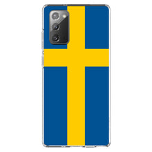 DistinctInk® Clear Shockproof Hybrid Case for Apple iPhone / Samsung Galaxy / Google Pixel - Sweden Flag