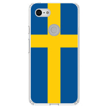 DistinctInk® Clear Shockproof Hybrid Case for Apple iPhone / Samsung Galaxy / Google Pixel - Sweden Flag