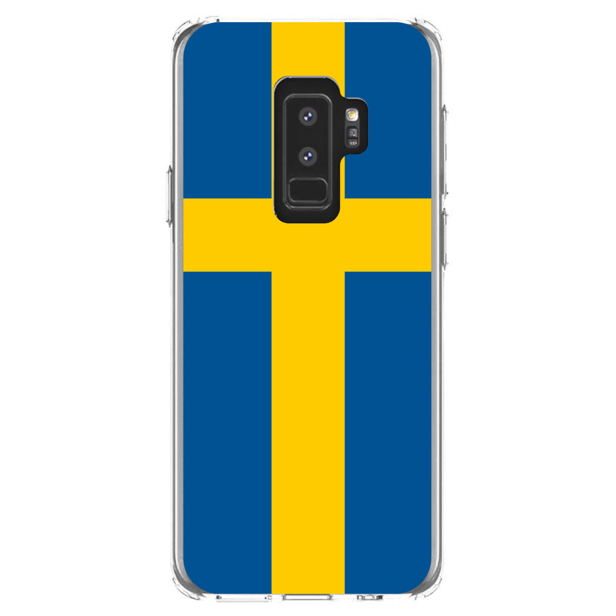 Sweden Flag Clear Shockproof iPhone Case, view 20