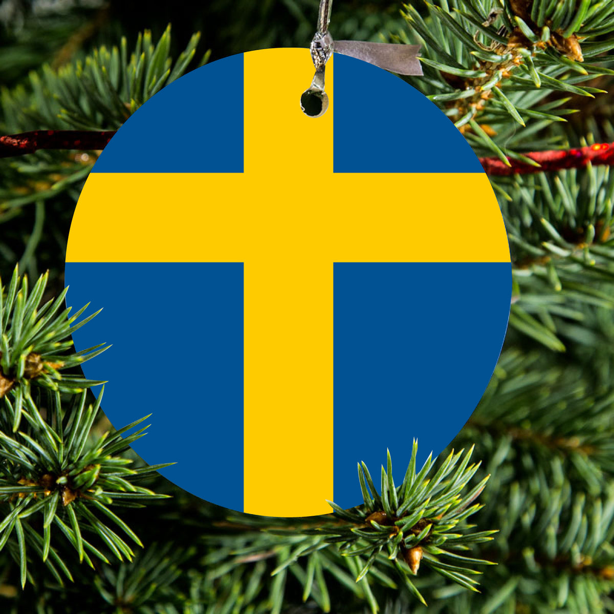 Sweden Flag Ceramic Ornament, view 2