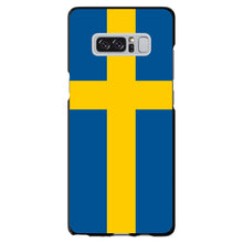 DistinctInk® Hard Plastic Snap-On Case for Apple iPhone or Samsung Galaxy - Sweden Flag