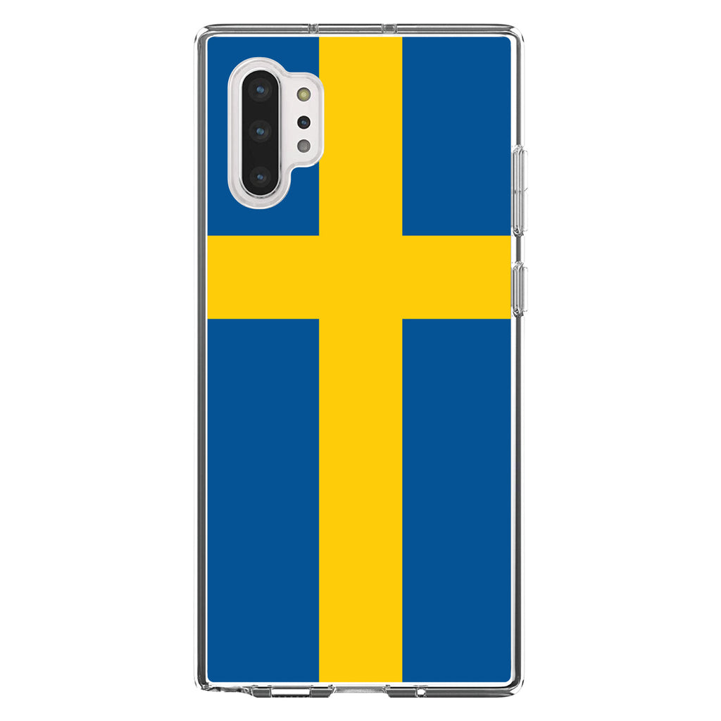 Sweden Flag Clear Shockproof iPhone Case, view 10