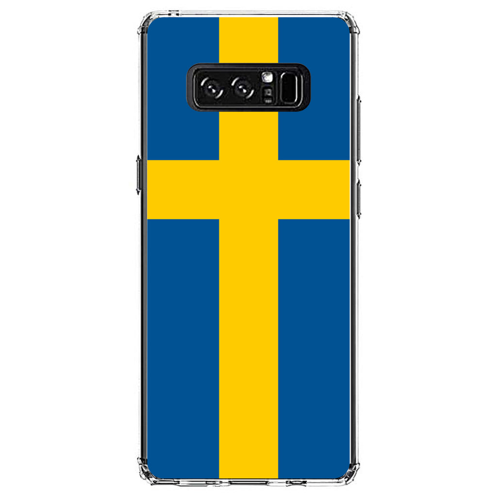 Sweden Flag Clear Shockproof iPhone Case, view 12