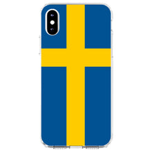 DistinctInk® Clear Shockproof Hybrid Case for Apple iPhone / Samsung Galaxy / Google Pixel - Sweden Flag
