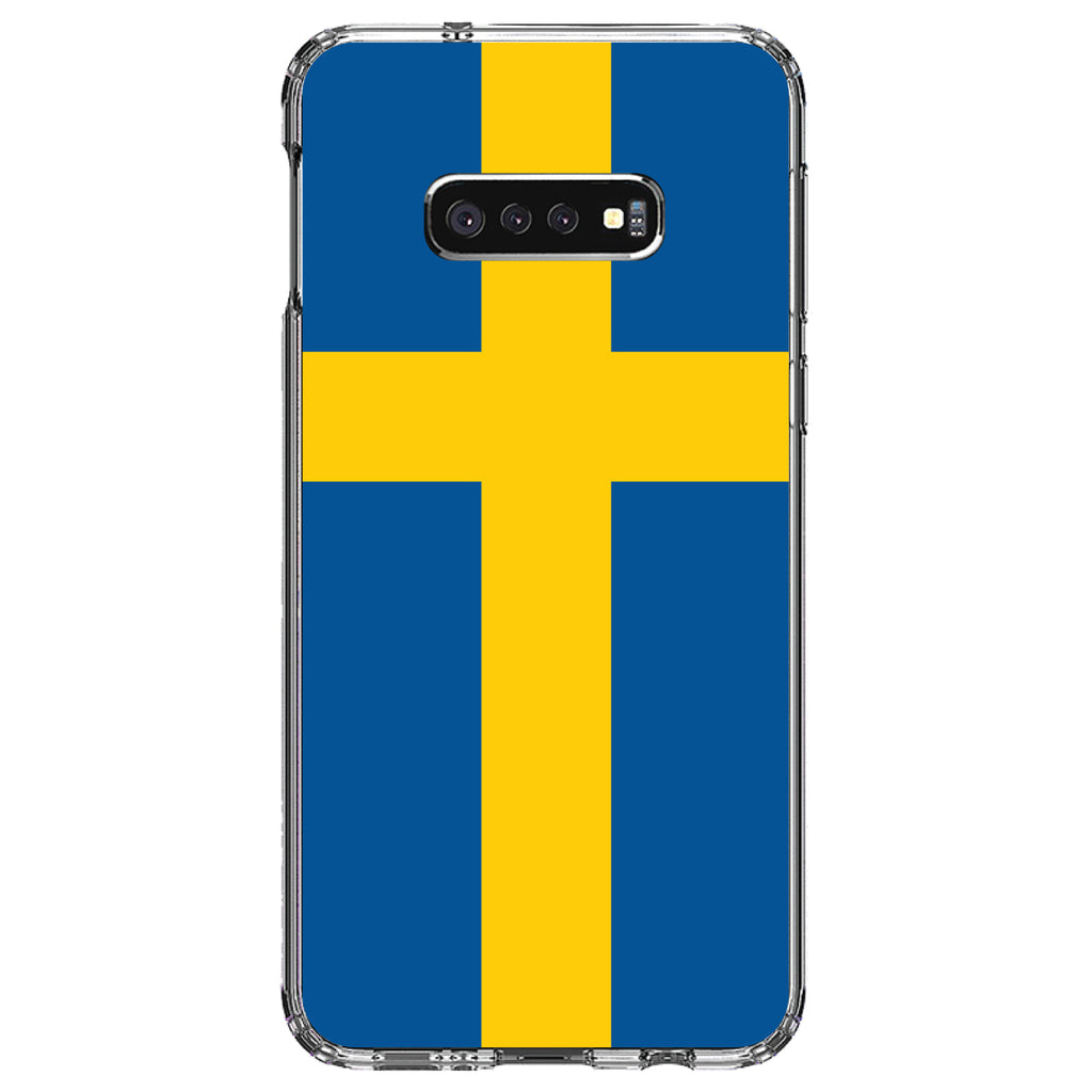 Sweden Flag Clear Shockproof iPhone Case, view 18