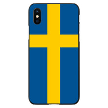 DistinctInk® Hard Plastic Snap-On Case for Apple iPhone or Samsung Galaxy - Sweden Flag