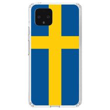 DistinctInk® Clear Shockproof Hybrid Case for Apple iPhone / Samsung Galaxy / Google Pixel - Sweden Flag