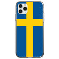 Sweden Flag Clear Shockproof iPhone Case