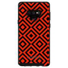 Black Red Diamond Pattern Geometric OtterBox Symmetry Case for iPhone & Galaxy