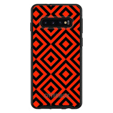 Black Red Diamond Pattern Geometric OtterBox Symmetry Case for iPhone & Galaxy
