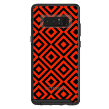 Black Red Diamond Pattern Geometric OtterBox Symmetry Case for iPhone & Galaxy