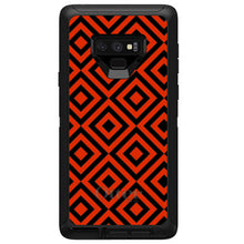 DistinctInk™ OtterBox Defender Series Case for Apple iPhone / Samsung Galaxy / Google Pixel - Black Red Diamond Pattern Geometric