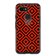 Black Red Diamond Pattern Geometric OtterBox Symmetry Case for iPhone & Galaxy