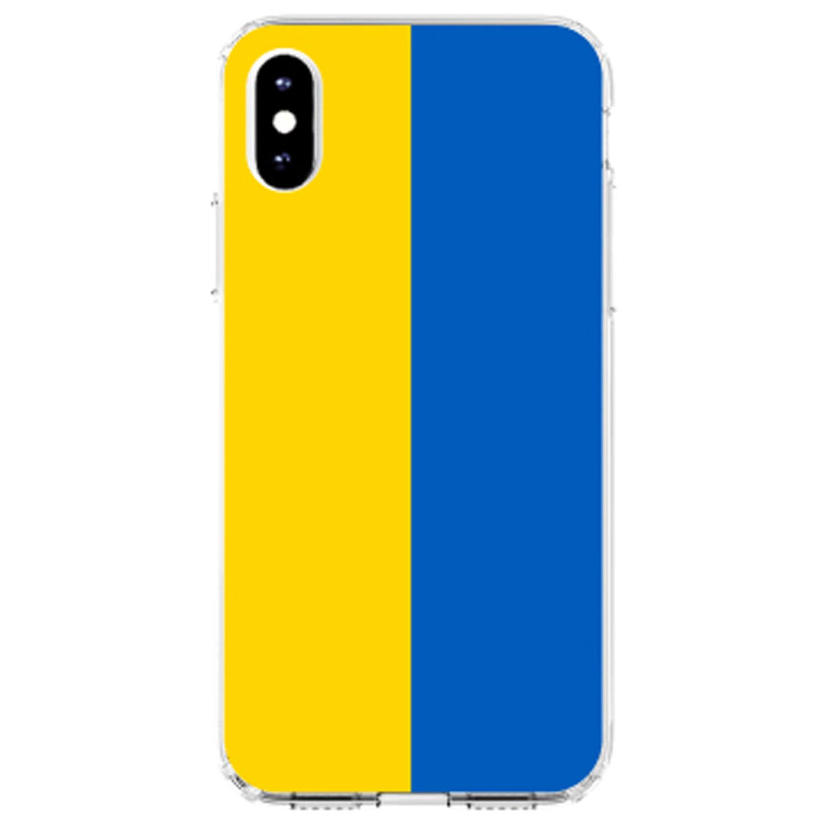 Ukraine Flag Clear Shockproof iPhone Case, view 4