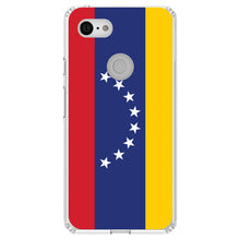 DistinctInk® Clear Shockproof Hybrid Case for Apple iPhone / Samsung Galaxy / Google Pixel - Venezuela Flag Red Blue Yellow