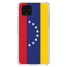 DistinctInk® Clear Shockproof Hybrid Case for Apple iPhone / Samsung Galaxy / Google Pixel - Venezuela Flag Red Blue Yellow