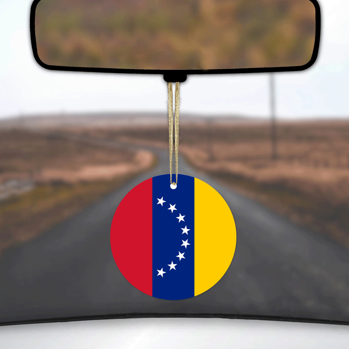 Venezuela Flag Red Blue Yellow Ceramic Ornament, view 3