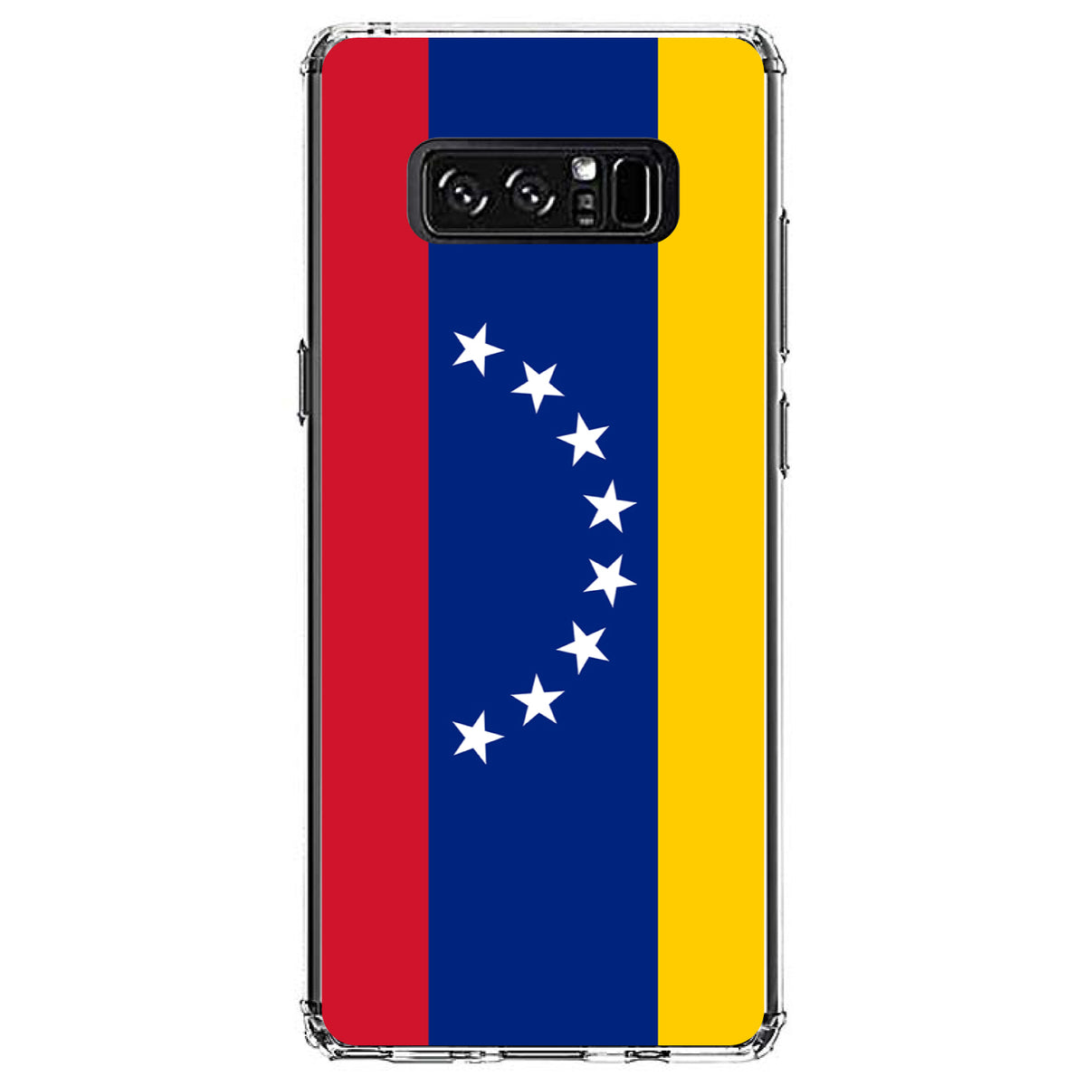 Venezuela Flag Red Blue Yellow Clear Shockproof iPhone Case, view 12