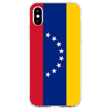 DistinctInk® Clear Shockproof Hybrid Case for Apple iPhone / Samsung Galaxy / Google Pixel - Venezuela Flag Red Blue Yellow