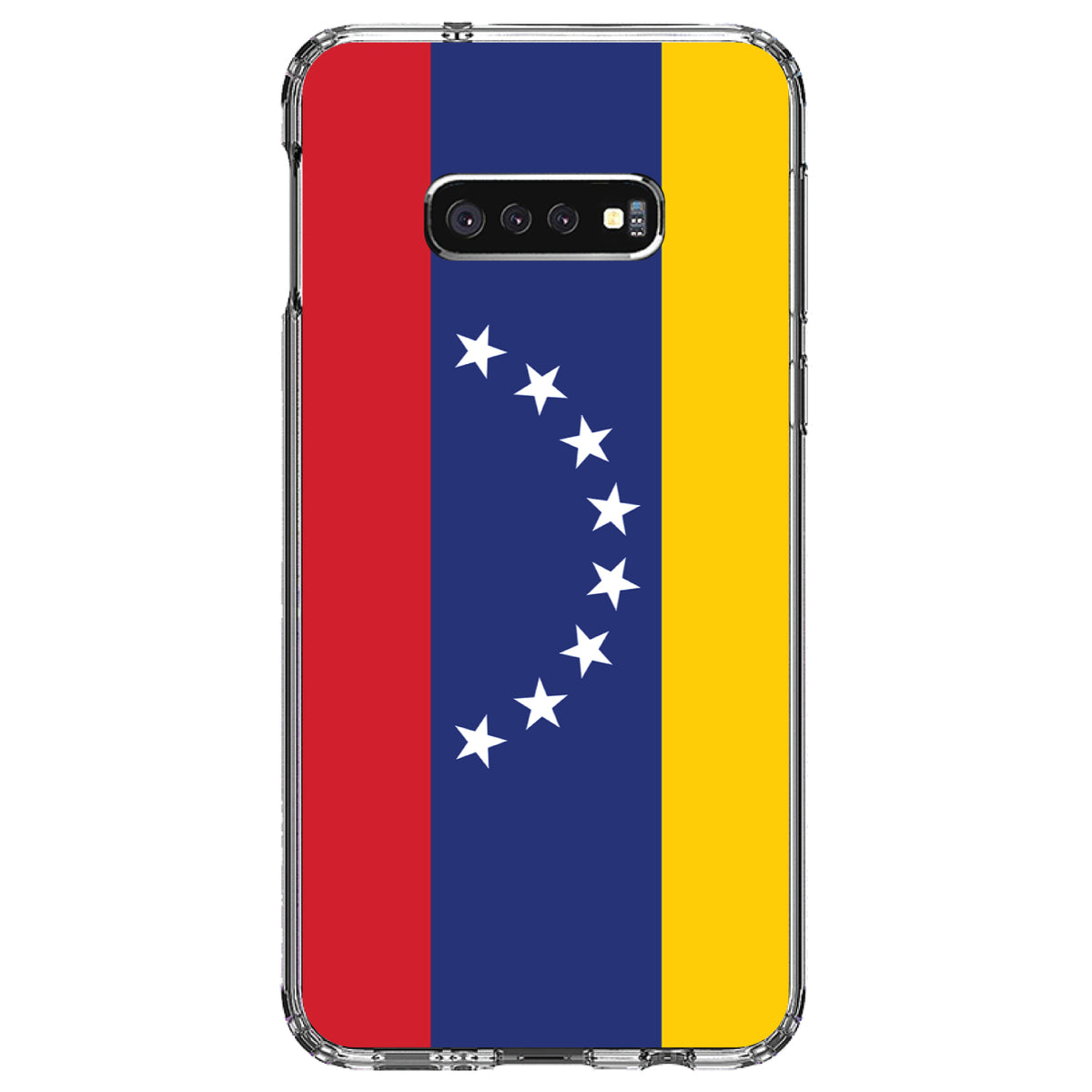 Venezuela Flag Red Blue Yellow Clear Shockproof iPhone Case, view 18