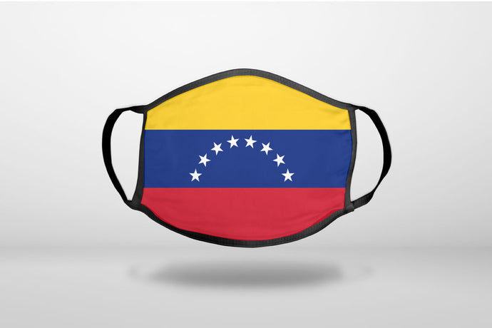 Venezuela Flag Red Blue Yellow - 3-Ply Reusable Soft Face Mask Covering, Unisex, Cotton Inner Layer