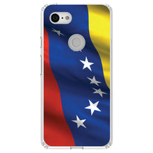 DistinctInk® Clear Shockproof Hybrid Case for Apple iPhone / Samsung Galaxy / Google Pixel - Venezuela Waving Flag Red Blue Yellow