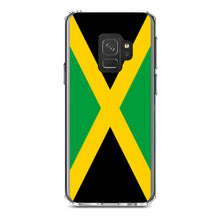 DistinctInk® Clear Shockproof Hybrid Case for Apple iPhone / Samsung Galaxy / Google Pixel - Jamaica Flag Black Green Yellow