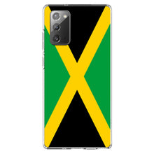 DistinctInk® Clear Shockproof Hybrid Case for Apple iPhone / Samsung Galaxy / Google Pixel - Jamaica Flag Black Green Yellow