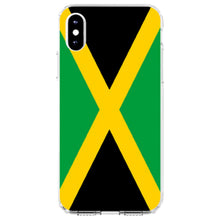 DistinctInk® Clear Shockproof Hybrid Case for Apple iPhone / Samsung Galaxy / Google Pixel - Jamaica Flag Black Green Yellow