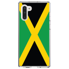 DistinctInk® Clear Shockproof Hybrid Case for Apple iPhone / Samsung Galaxy / Google Pixel - Jamaica Flag Black Green Yellow