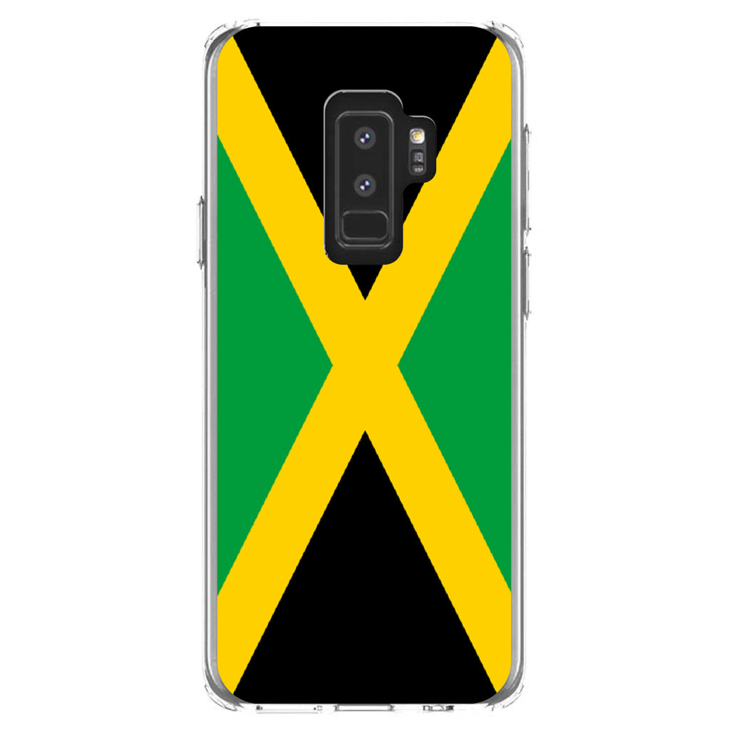 Jamaica Flag Black Green Yellow Clear Shockproof iPhone Case, view 20