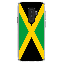 DistinctInk® Clear Shockproof Hybrid Case for Apple iPhone / Samsung Galaxy / Google Pixel - Jamaica Flag Black Green Yellow