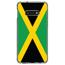 DistinctInk® Clear Shockproof Hybrid Case for Apple iPhone / Samsung Galaxy / Google Pixel - Jamaica Flag Black Green Yellow
